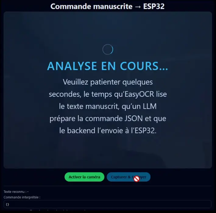 Figure 7 — UI analyse en cours